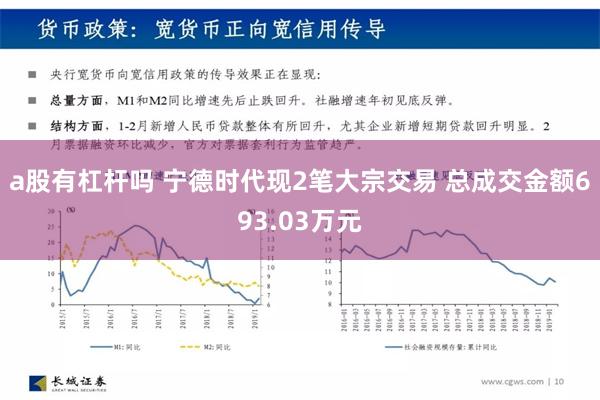 a股有杠杆吗 宁德时代现2笔大宗交易 总成交金额693.03万元