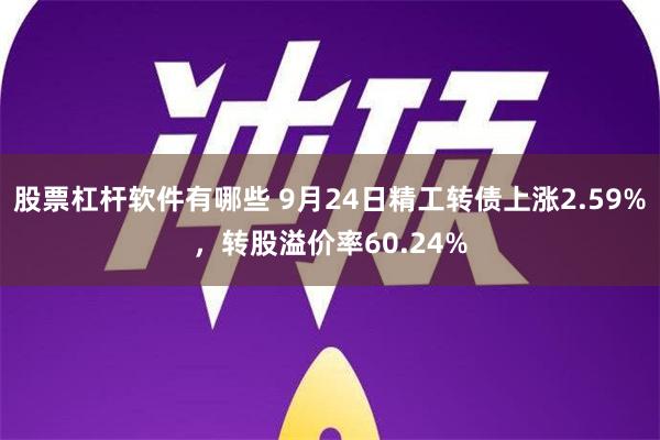 股票杠杆软件有哪些 9月24日精工转债上涨2.59%，转股溢价率60.24%