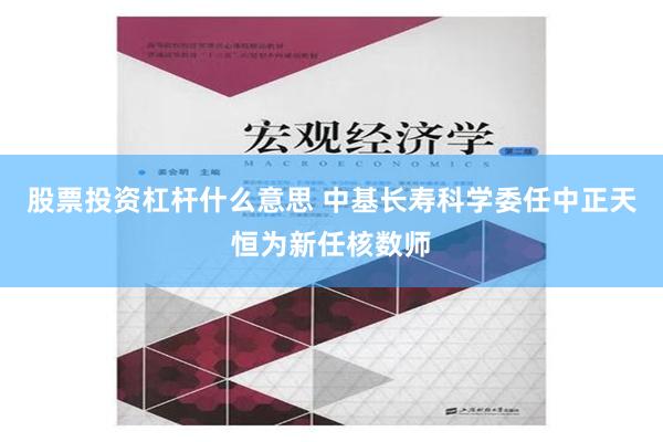 股票投资杠杆什么意思 中基长寿科学委任中正天恒为新任核数师